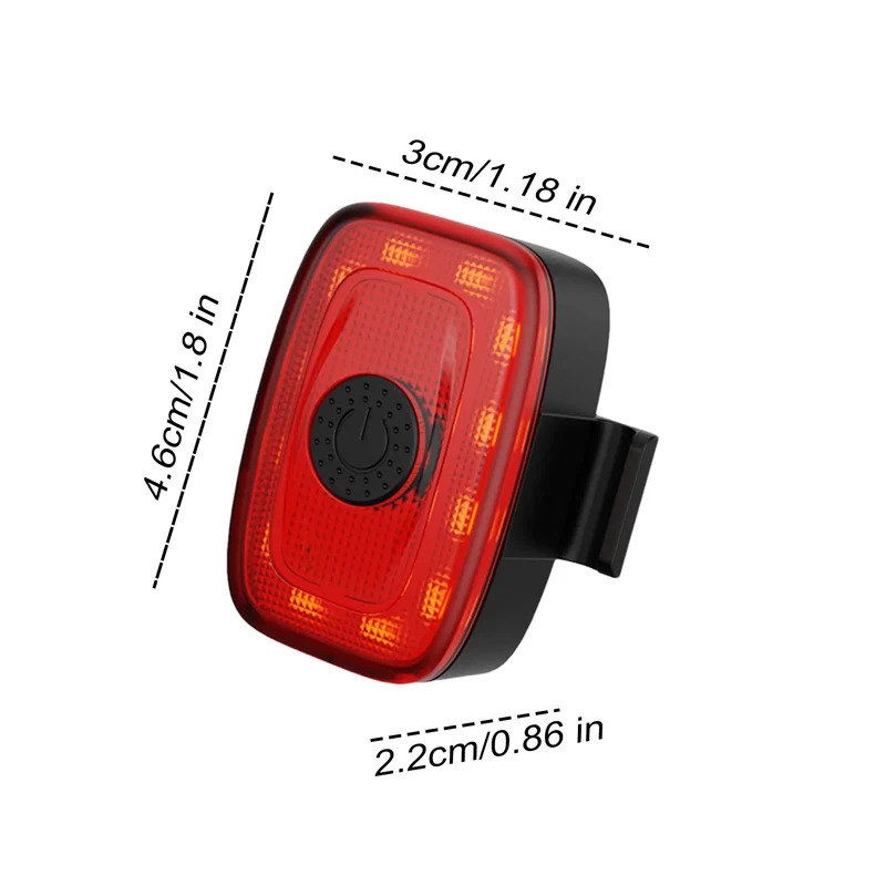 Achterlicht Fiets Rood 120 Lumen LED Fietsverlichting USB-C Oplaadbaar