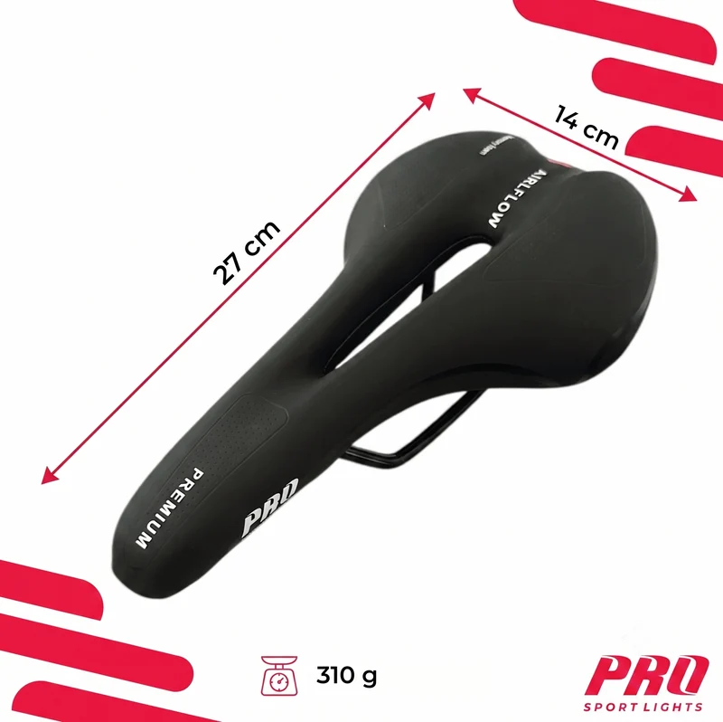 Fietszadel Unisex Selle Memory Foam Zadel Heren Dames Fiets Cloud Trail Zwart