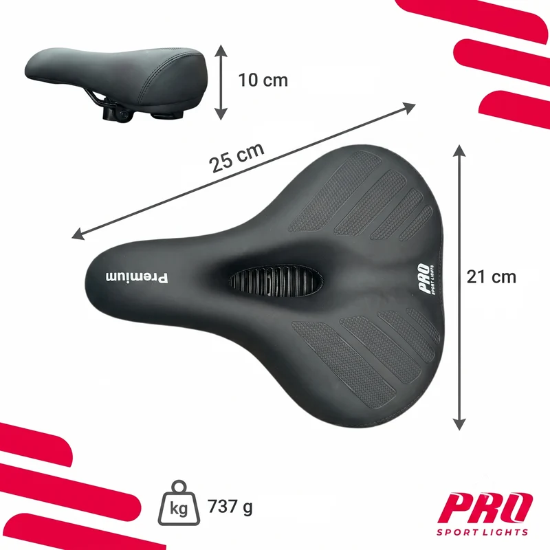 Fietszadel Dames Premium Foam Zadel Fiets Zwart Selle Unisex Comfort Royal