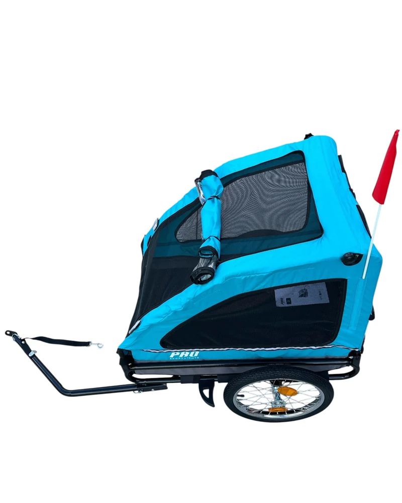 Hondenfietskar Blauw – Stevige Fietskar voor Honden met Reflectoren – Hondenkar tot 30 kg