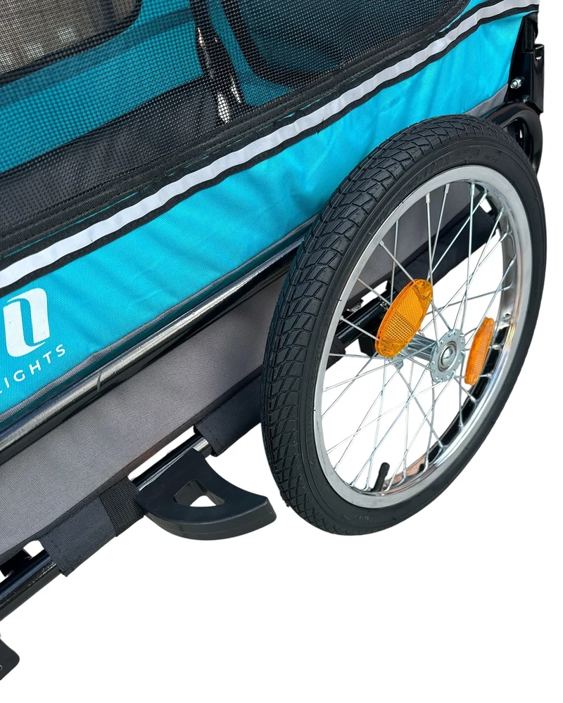 Hondenfietskar Blauw – Stevige Fietskar voor Honden met Reflectoren – Hondenkar tot 30 kg