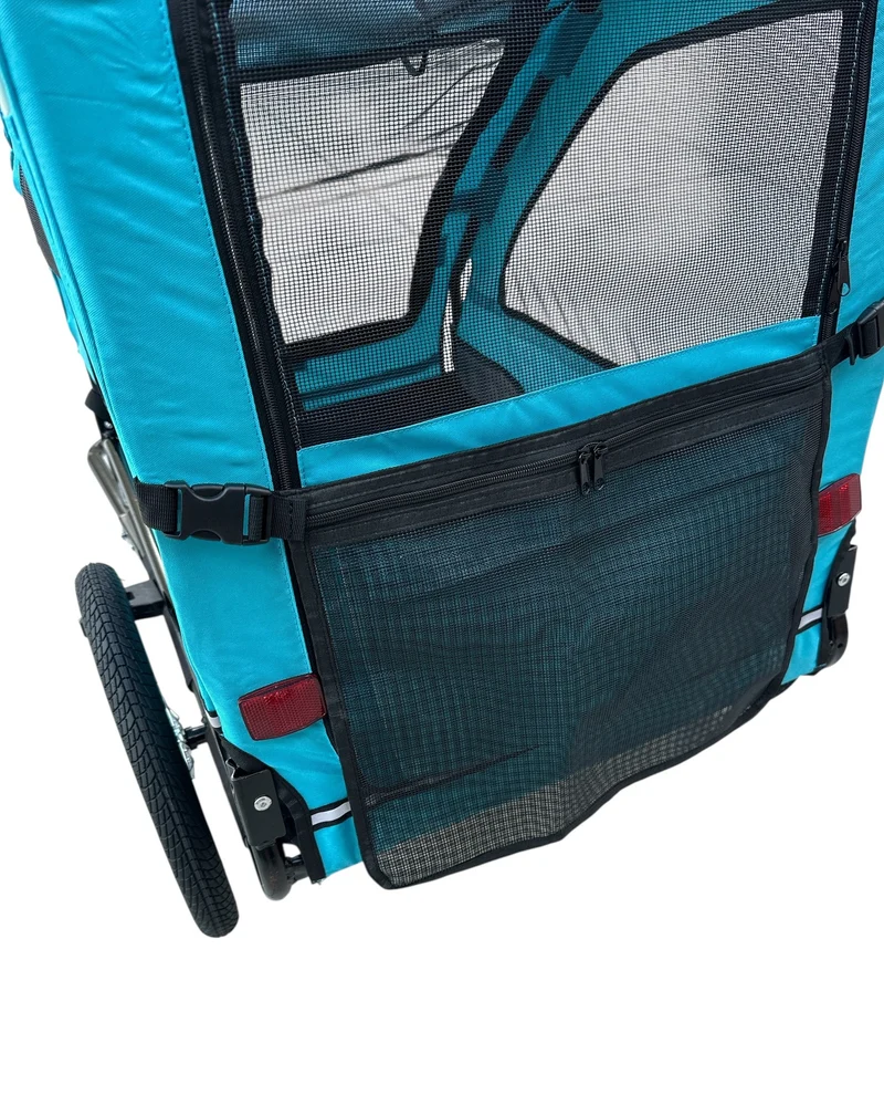 Hondenfietskar Blauw – Stevige Fietskar voor Honden met Reflectoren – Hondenkar tot 30 kg