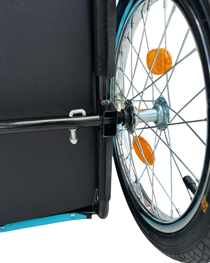 Hondenfietskar Blauw – Stevige Fietskar voor Honden met Reflectoren – Hondenkar tot 30 kg