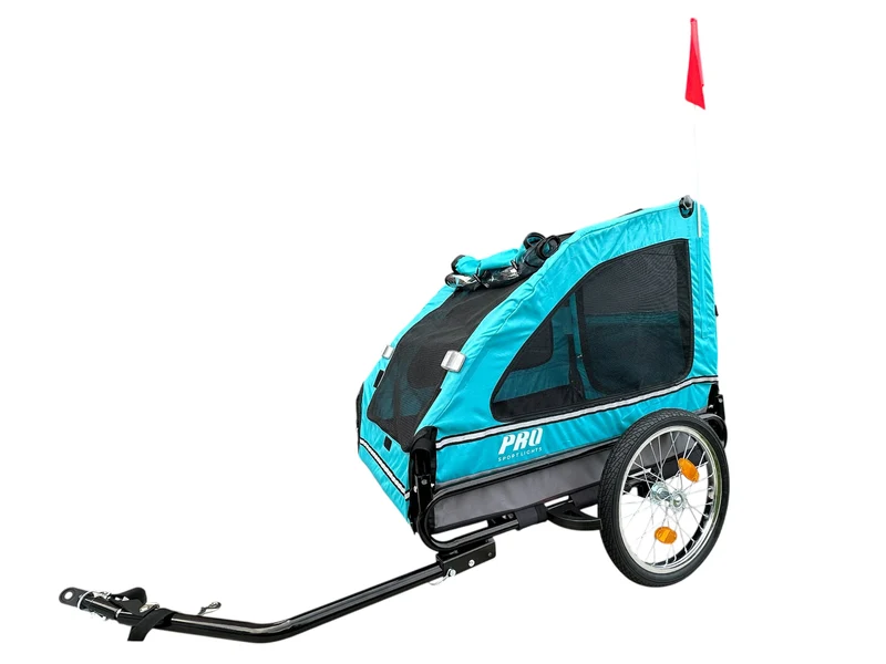 Fietskar Hond Blauw Luxe Hondenfietskar tot 30 KG Opvouwbaar Hondenkar Fiets