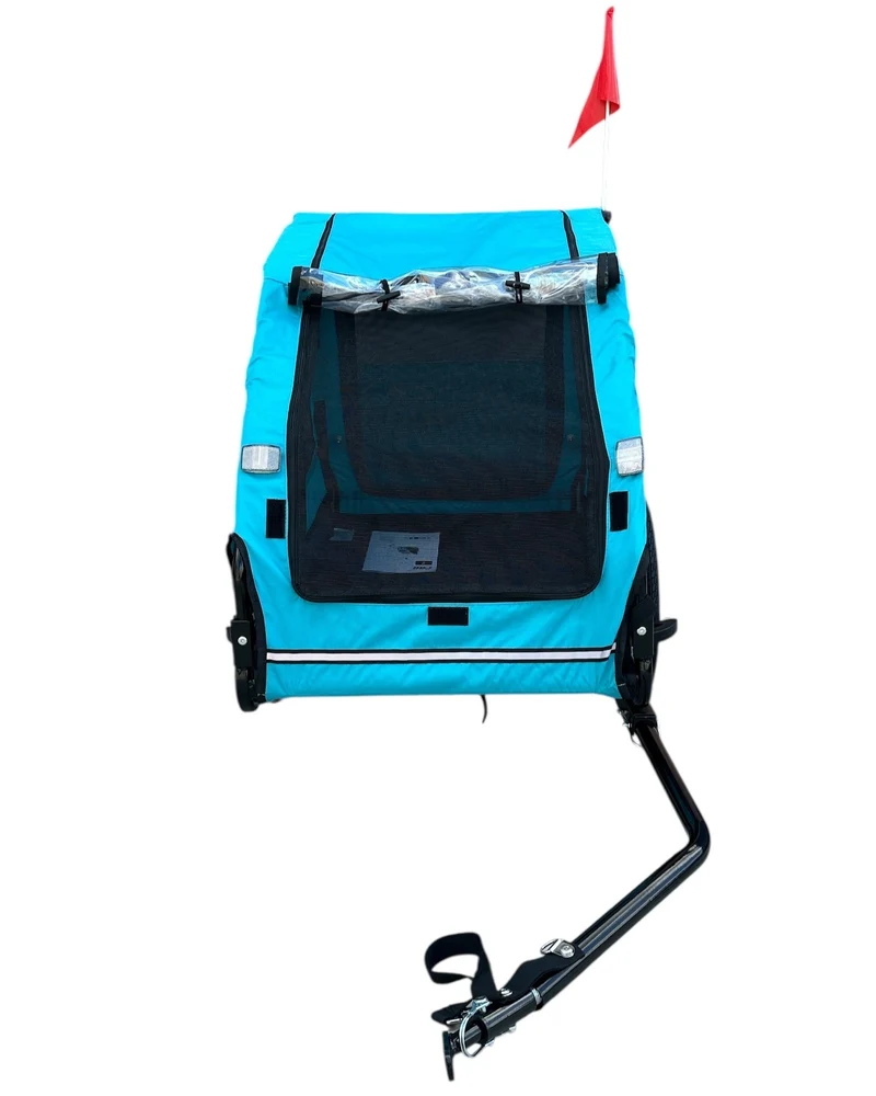 Hondenfietskar Blauw – Stevige Fietskar voor Honden met Reflectoren – Hondenkar tot 30 kg