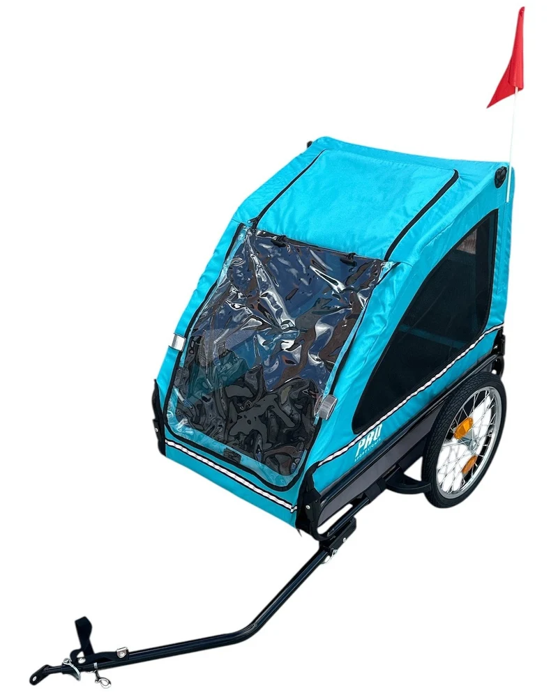 Hondenfietskar Blauw – Stevige Fietskar voor Honden met Reflectoren – Hondenkar tot 30 kg