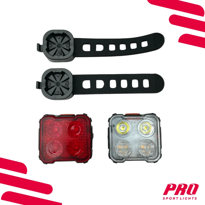 Fietsverlichting set LED 260 en 40 Lumen Voorlicht Achterlicht USB Oplaadbaar