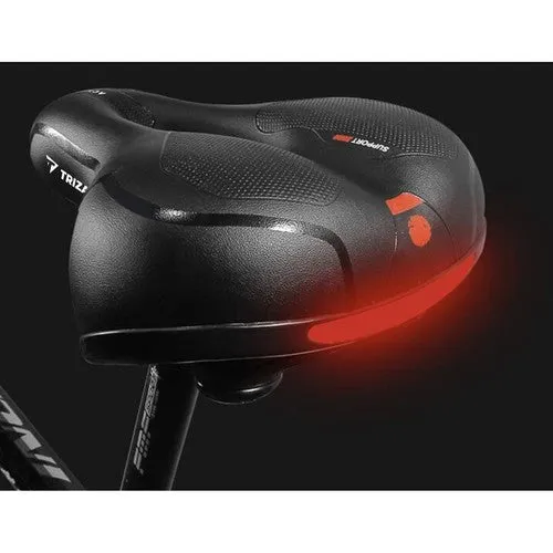 Fietszadel Comfort Foam Dames/Heren - Zwart - Met zadelhoes