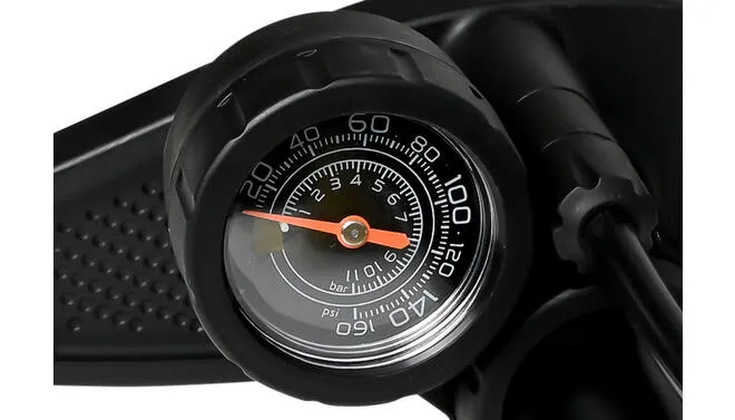 Fietspomp met Manometer 11 Bar Vloerpomp Zwart