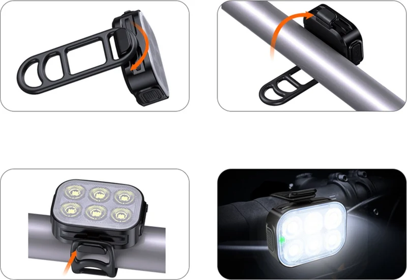 LED Fietsverlichtingsset 200/50 Lumen Voorlicht en Achterlicht Fiets
