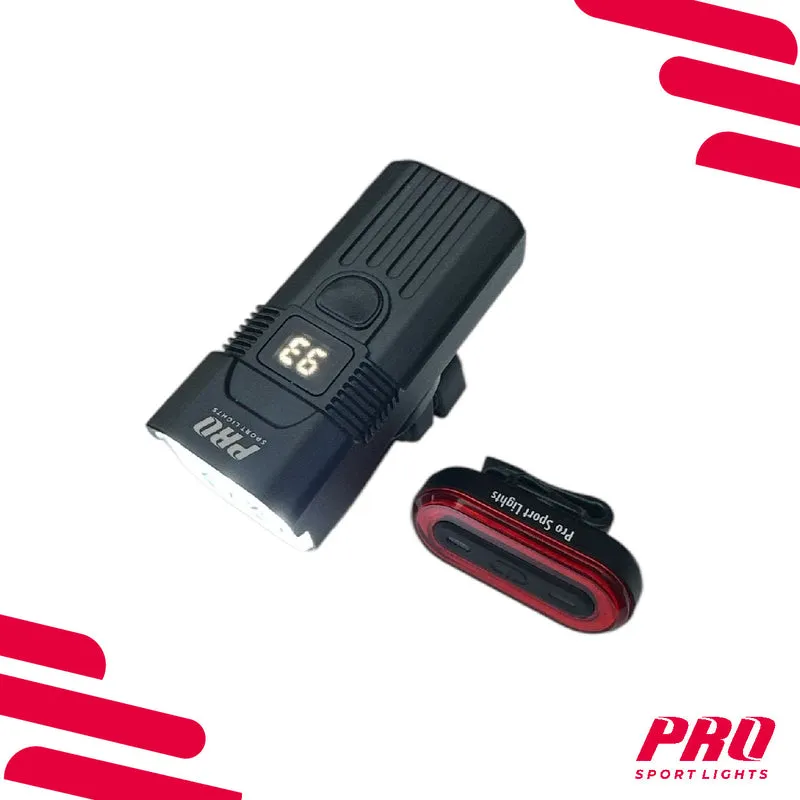 Fietsverlichting USB Oplaadbaar 1100 en 100 Lumen Koplamp en Achterlicht Fiets LED Fietslicht
