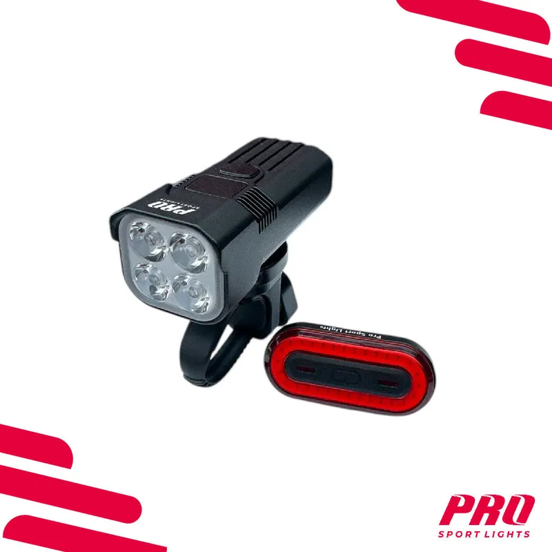 Fietsverlichting USB Oplaadbaar 1100 en 100 Lumen Koplamp en Achterlicht Fiets LED Fietslicht