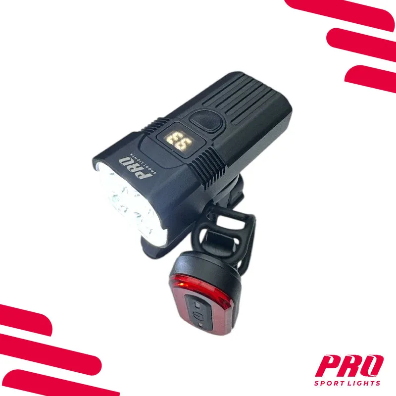 Fietsverlichting USB Oplaadbaar 1100 en 100 Lumen Koplamp en Achterlicht Fiets LED Fietslicht