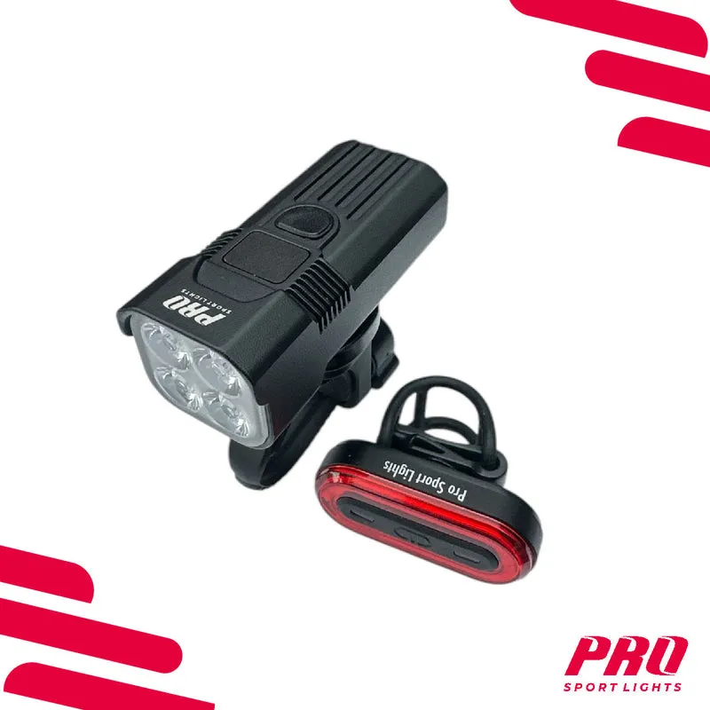 Fietsverlichting USB Oplaadbaar 1100 en 100 Lumen Koplamp en Achterlicht Fiets LED Fietslicht