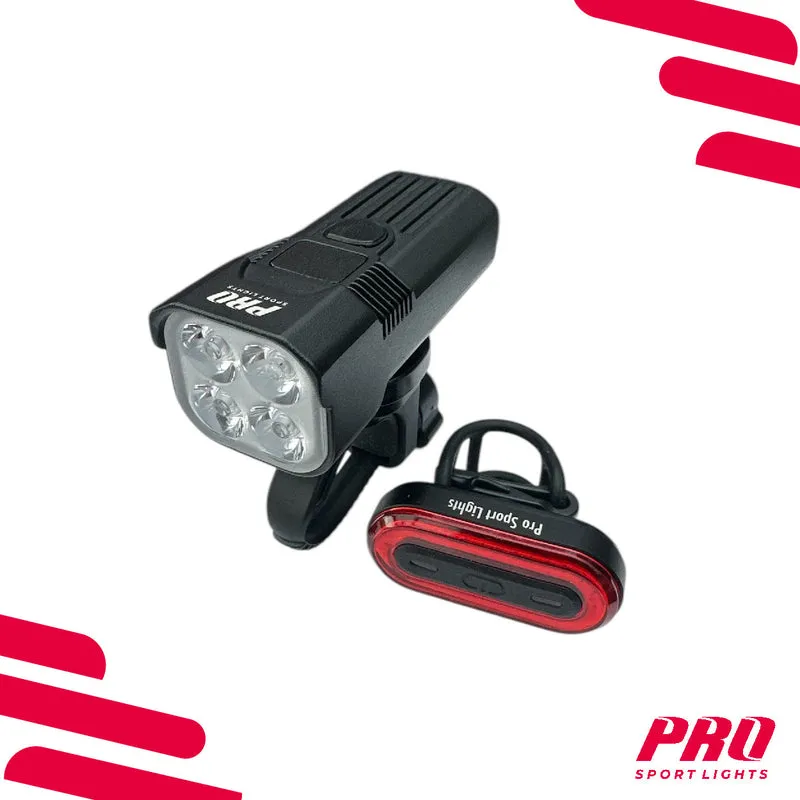 Fietsverlichting USB Oplaadbaar 1100 en 100 Lumen Koplamp en Achterlicht Fiets LED Fietslicht