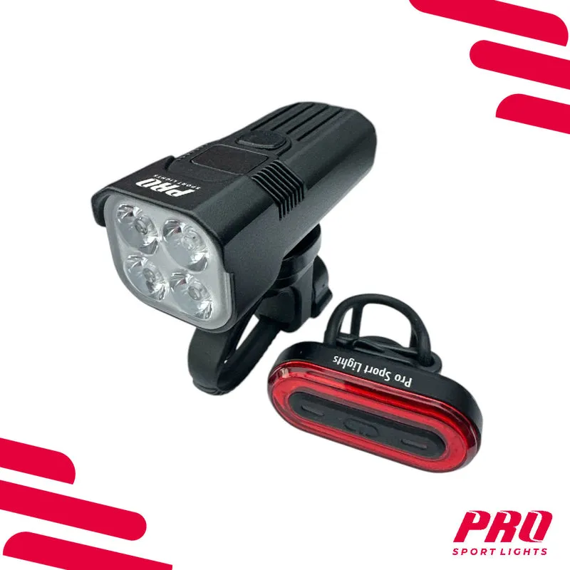 Fietsverlichting USB Oplaadbaar 1100 en 100 Lumen Koplamp en Achterlicht Fiets LED Fietslicht