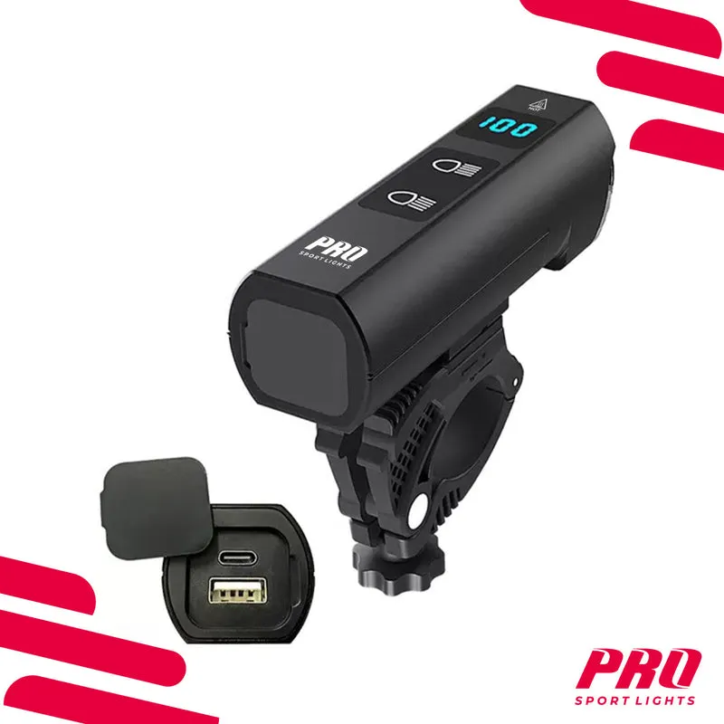 Fietsverlichting Voorlicht en Achterlicht 1300 en 120 Lumen LED Verlichting Fiets USB Oplaadbaar