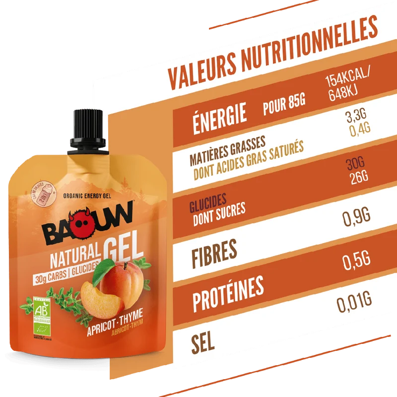Gel Énergétique BAOUW BIO Abricot-Thym (85g)