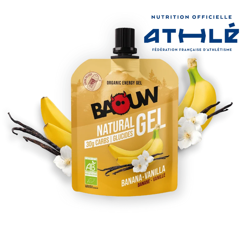 Gel Énergétique BAOUW BIO Banane-Vanille (85g)