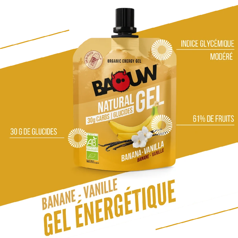 Gel Énergétique BAOUW BIO Banane-Vanille (85g)