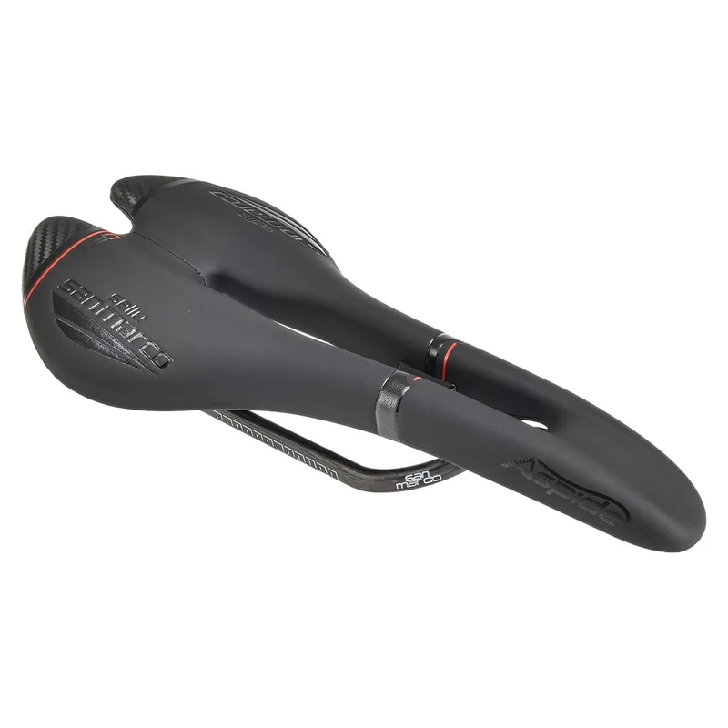 Selle SAN MARCO ASPIDE CARBON FX OPEN FIT NARROW Rails Carbone