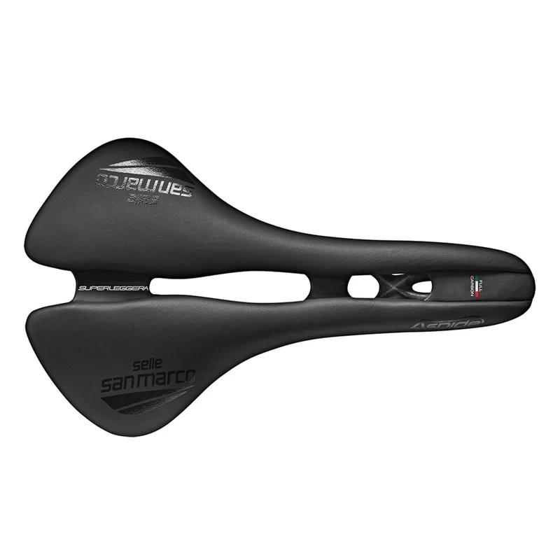 Selle SAN MARCO ASPIDE SUPERLEGGERA OPEN FIT WIDE Rails Carbone