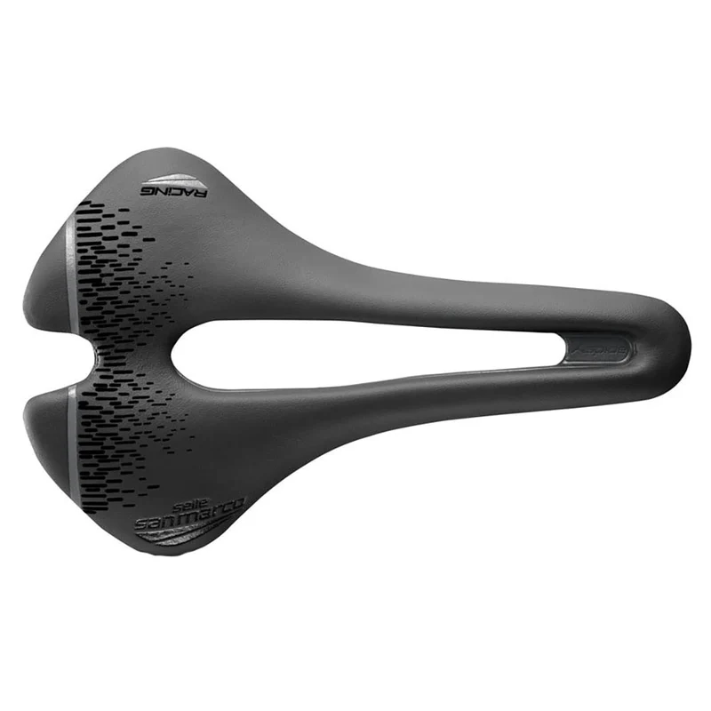 Selle SAN MARCO ASPIDE SHORT OPEN-FIT RACING L3 Largeur 155mm Rails Acier Xsilite Noir