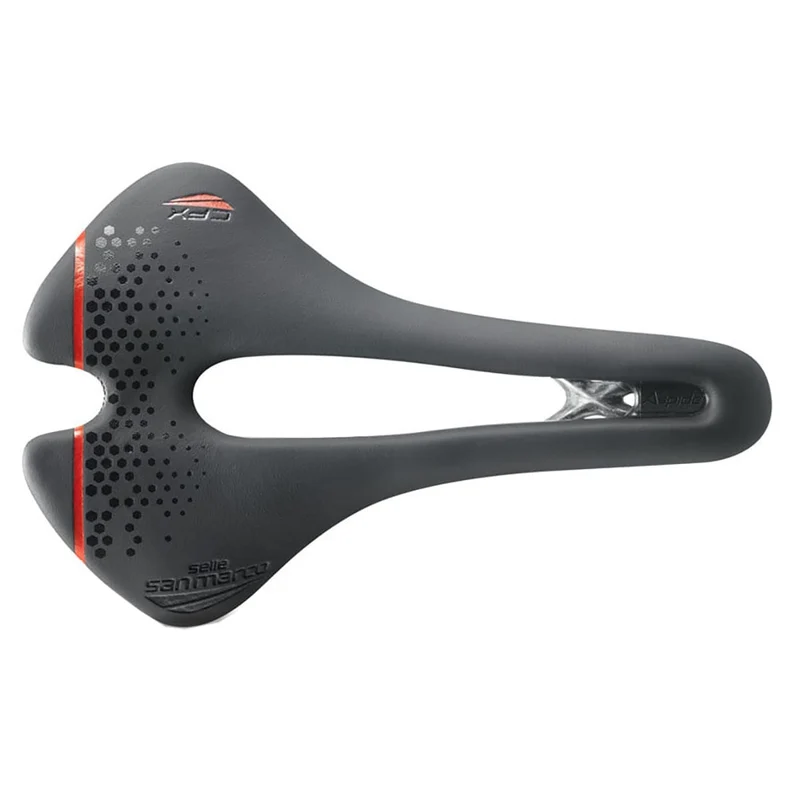 Selle SAN MARCO ASPIDE SHORT OPEN-FIT CARBON FX WIDE Rails Carbone