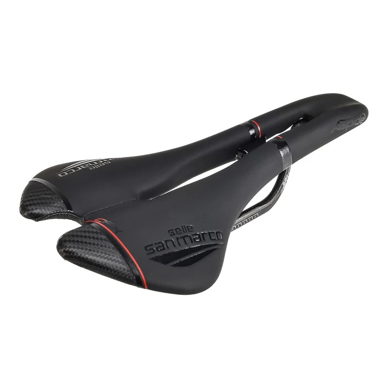 Selle SAN MARCO ASPIDE CARBON FX OPEN FIT WIDE Rails Carbone Noir