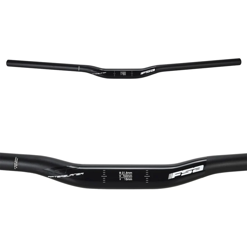 Cintre FSA AFTERBURNER Aluminium Rise 15mm 31.8/760mm Noir