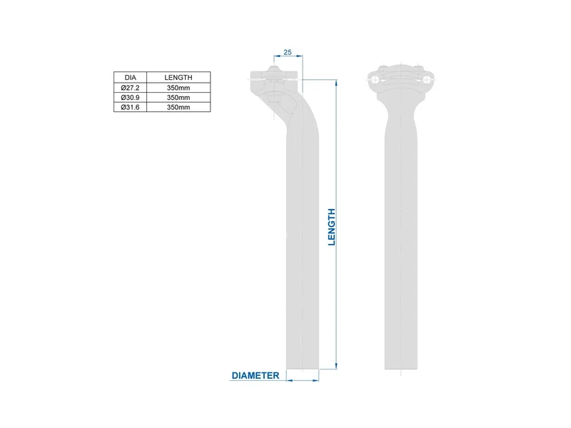 Tige de Selle RITCHEY CLASSIC TWO-BOLT Recul 25mm