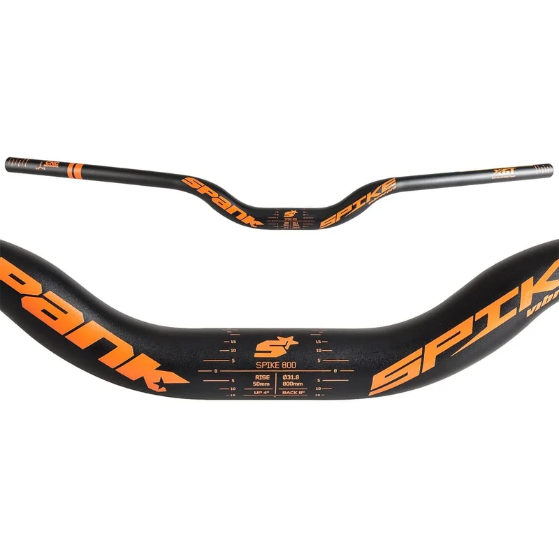 Cintre SPANK SPIKE 800 VIBROCORE Rise 50 mm 31.8/800 mm Noir/Orange