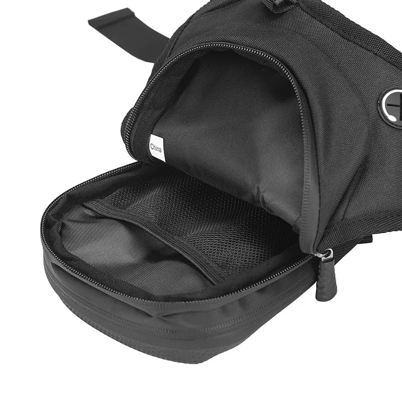 Sacoche de jambe moto - Carbone