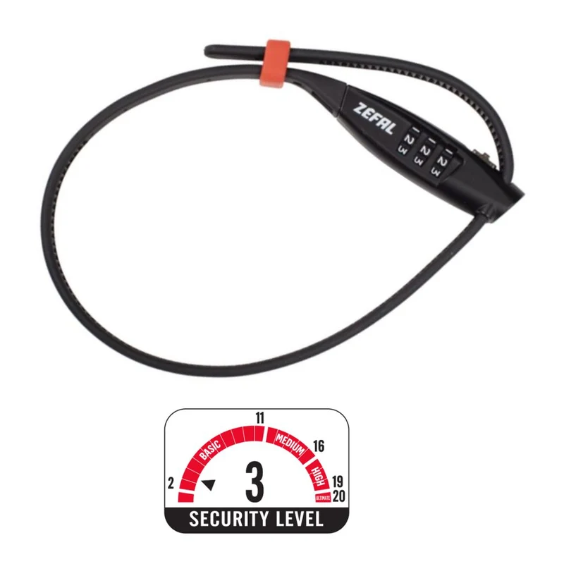 Collier de serrage antivol à code Zéfal K-TRAZ ZIP3