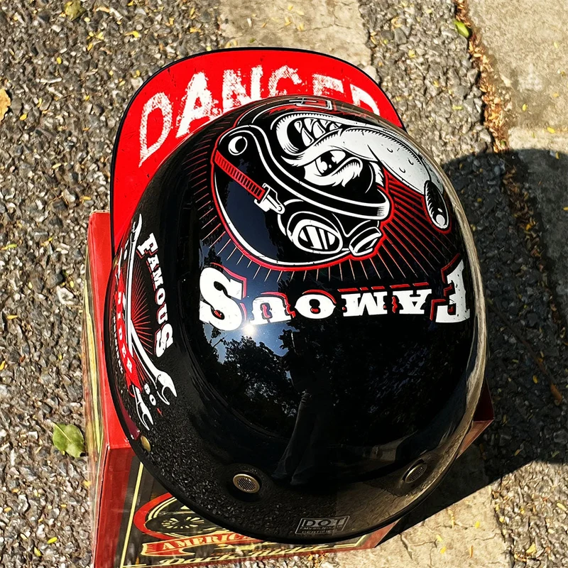 Half-Face Motorhelm met DOT & ECE Certificering - Sportieve Baseballcap Stijl Veiligheidshelm voor Scooter | Sansoti