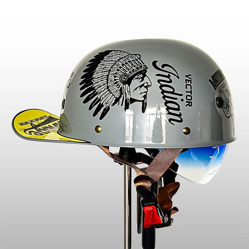 Half-Face Motorhelm met DOT & ECE Certificering - Sportieve Baseballcap Stijl Veiligheidshelm voor Scooter | Sansoti