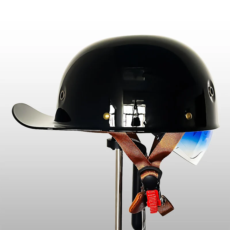 Half-Face Motorhelm met DOT & ECE Certificering - Sportieve Baseballcap Stijl Veiligheidshelm voor Scooter | Sansoti