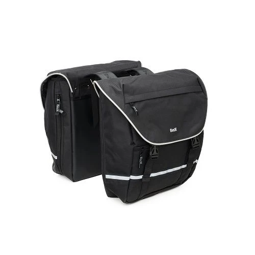 Paire de sacoches arrière Beck SPRTV 30 L – Gris, imperméables et réfléchissantes pour vélo & e-bike