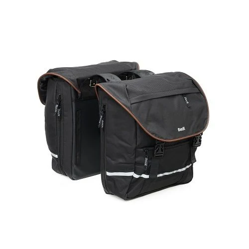 Paire de sacoches arrière Beck SPRTV 30 L – Marron, imperméables et réfléchissantes pour vélo & e-bike