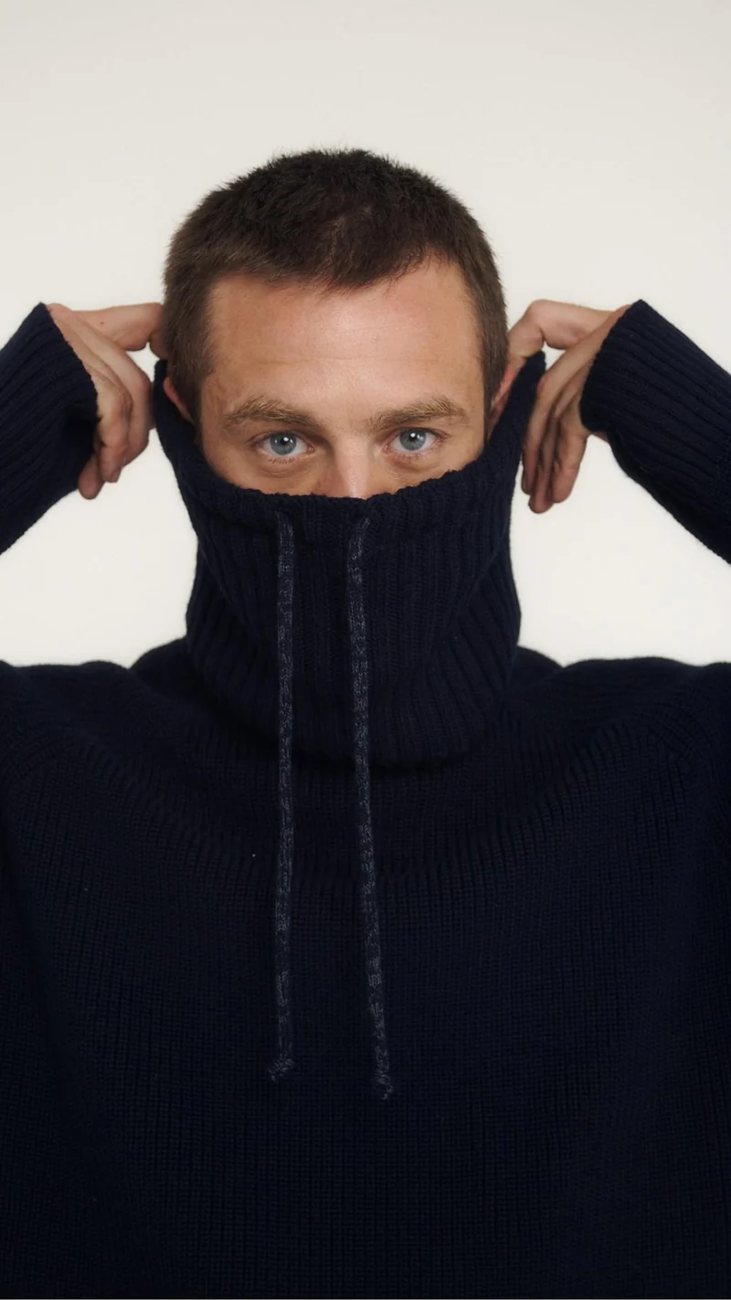 Pull col amovible laine mérinos JOAN 001.