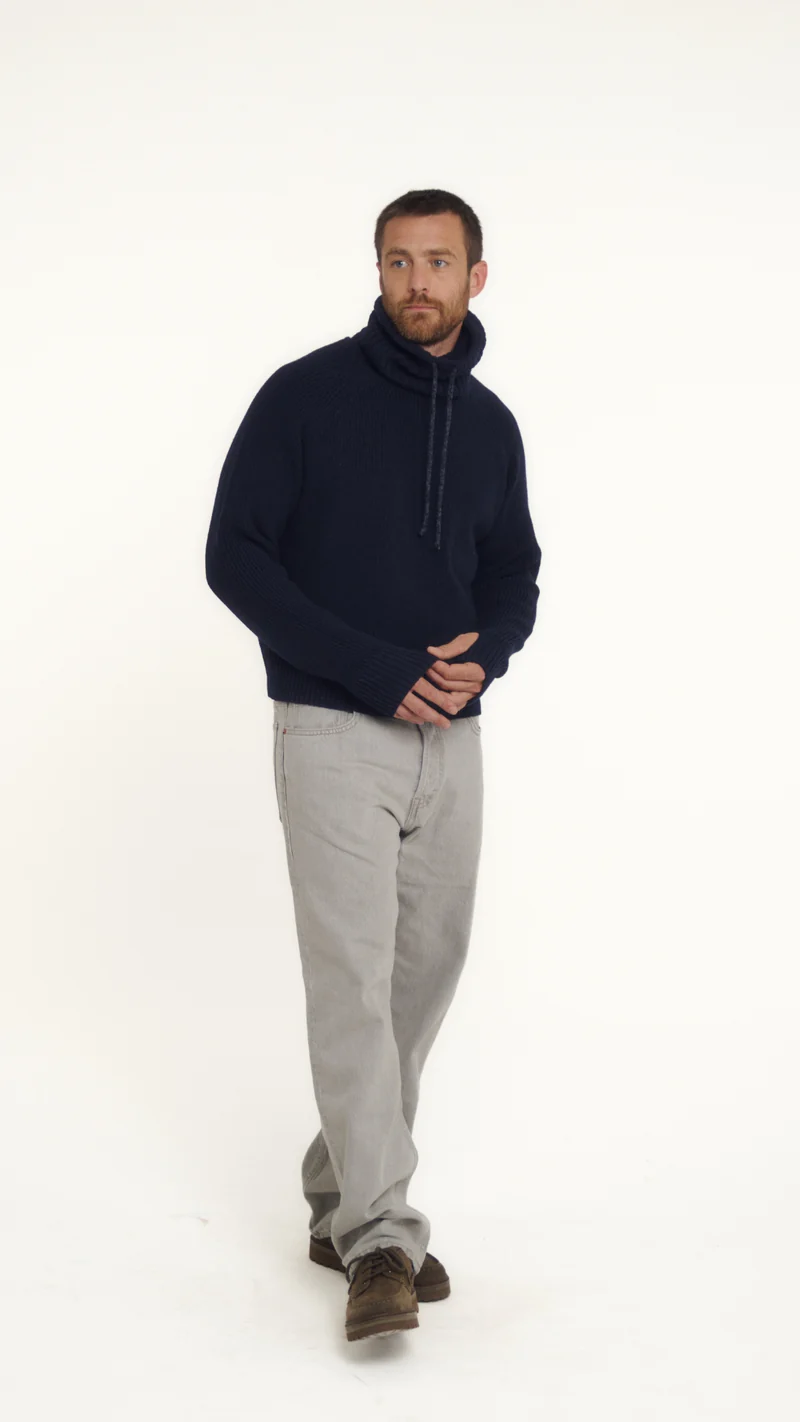 Pull col amovible laine mérinos JOAN 001.