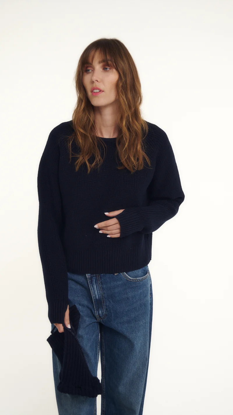 Pull col amovible laine mérinos JOAN 001.