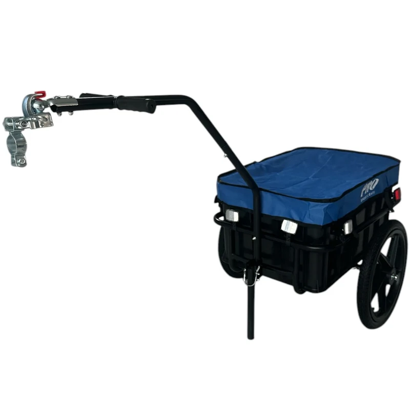 Fietskar 70L Fiets Aanhanger Met Krat Trolley + Reflectoren - Blauw - Waterdicht