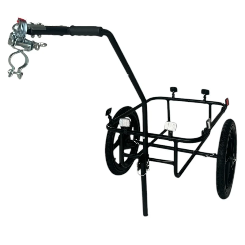 Fietskar Bagagefietskar 70L Fiets Aanhanger Met Krat Trolley + Reflectoren - Zwart