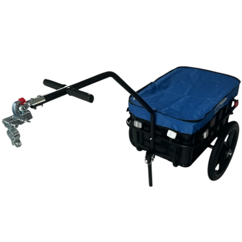 Fietskar 70L Fiets Aanhanger Met Krat Trolley + Reflectoren - Blauw - Waterdicht