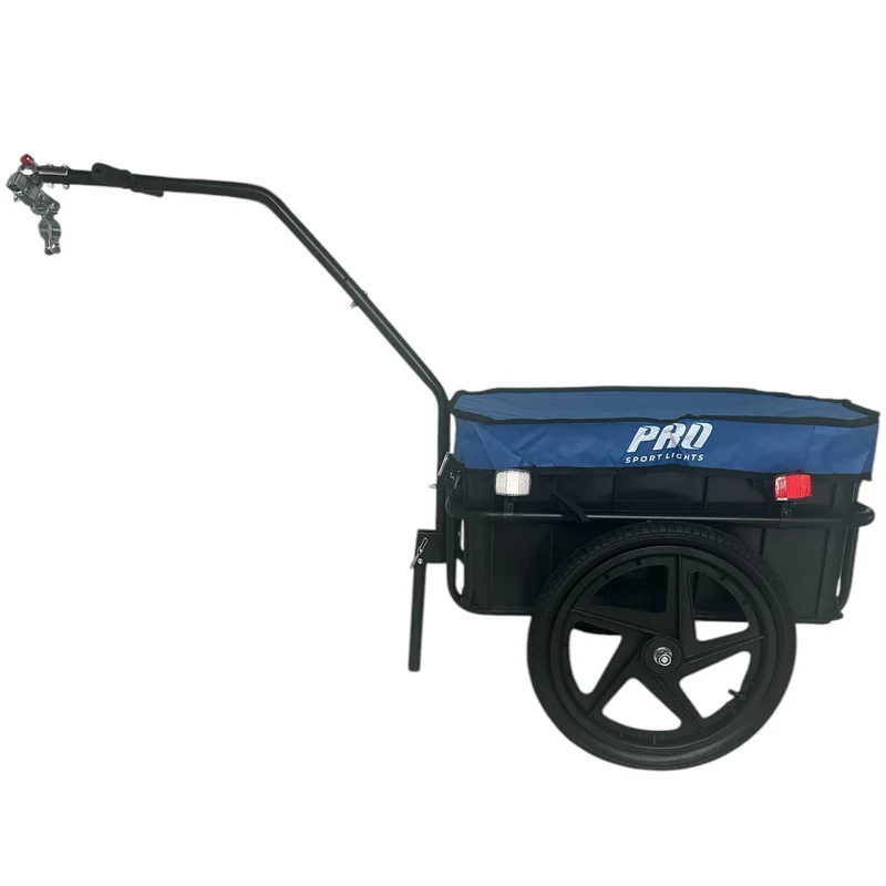 Fietskar 70L Fiets Aanhanger Met Krat Trolley + Reflectoren - Blauw - Waterdicht