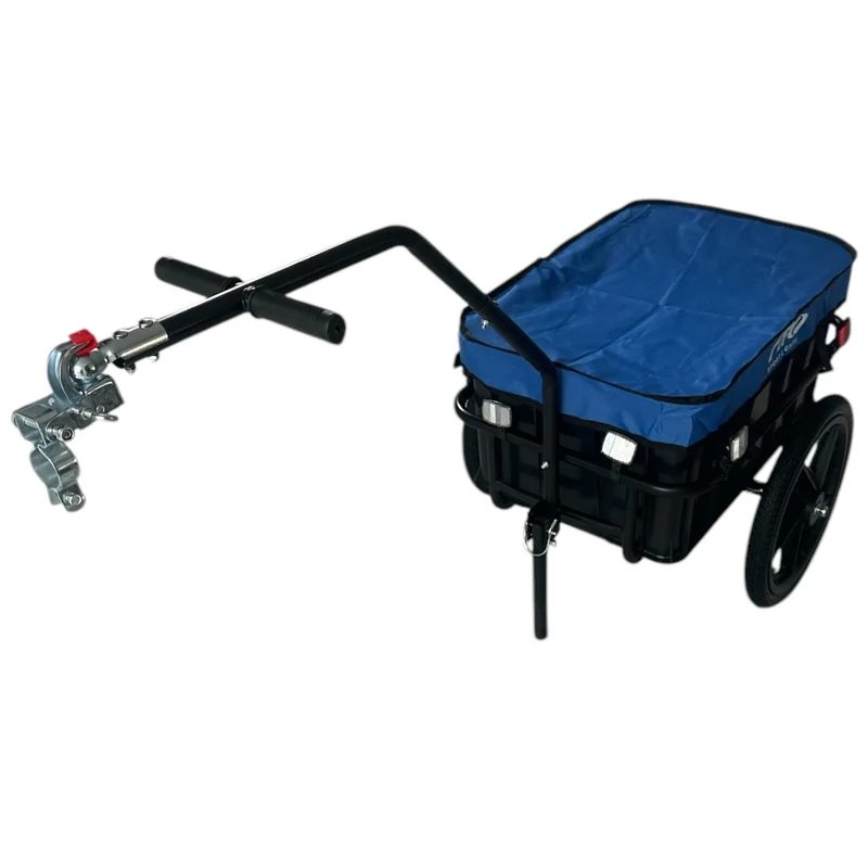 Fietskar 70L Fiets Aanhanger Met Krat Trolley + Reflectoren - Blauw - Waterdicht