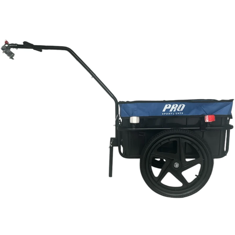 Fietskar 70L Fiets Aanhanger Met Krat Trolley + Reflectoren - Blauw - Waterdicht