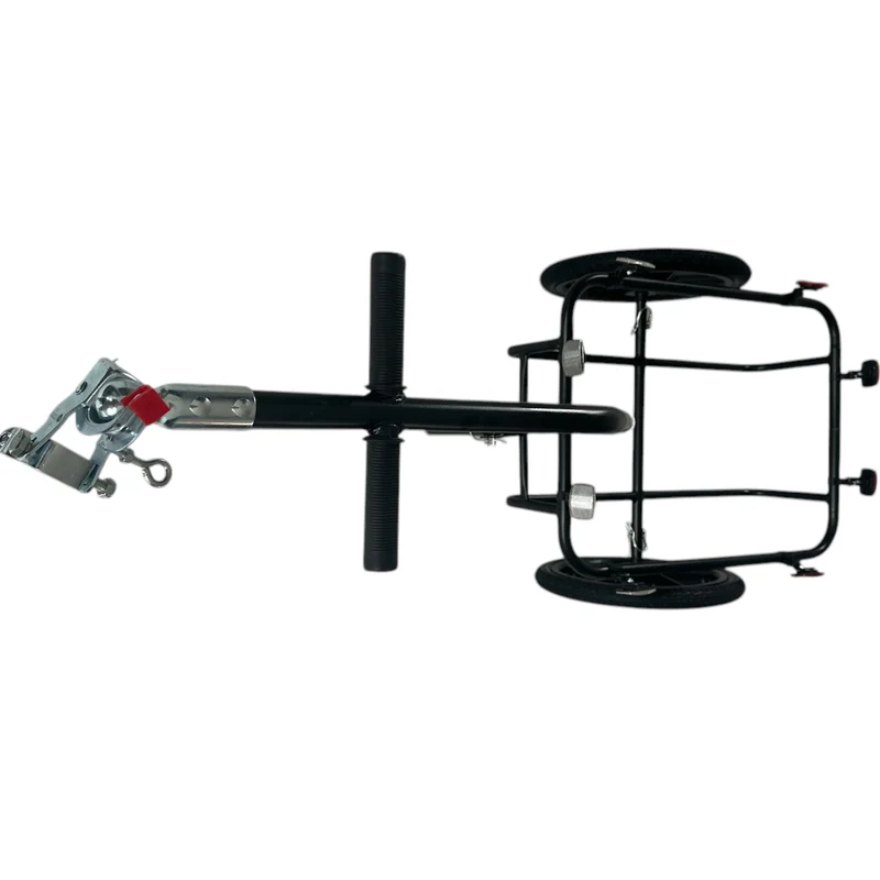 Fietskar Bagagefietskar 70L Fiets Aanhanger Met Krat Trolley + Reflectoren - Zwart