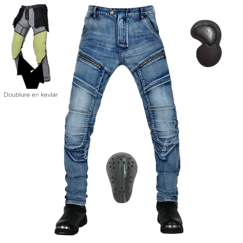 Jean de moto Kevlar - Bleu